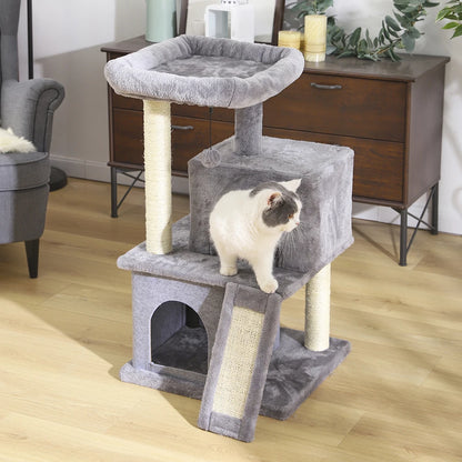 "Cat Tree Condo House with Scratching Post | Climbing Tree for Kittens & Cats | Protects Furniture"