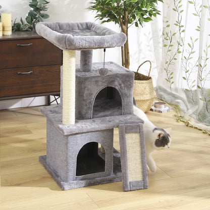 "Cat Tree Condo House with Scratching Post | Climbing Tree for Kittens & Cats | Protects Furniture"