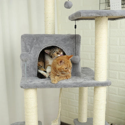 "Cat Tree Condo House with Scratching Post | Climbing Tree for Kittens & Cats | Protects Furniture"