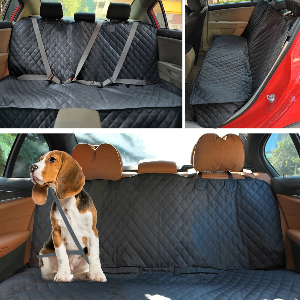 "Waterproof Pet Car Seat Protector with Armrest Access | Travel Mattress for Dogs & Cats"