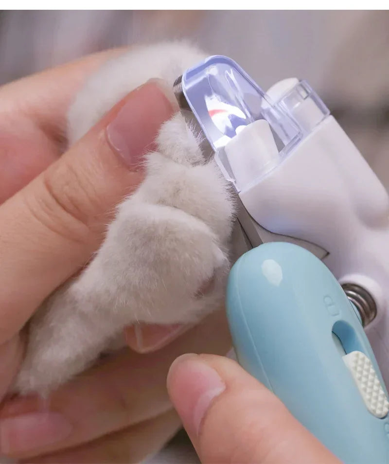 "Professional Pet Nail Clippers with LED Light - Paw Nail Trimmer for Dogs, Cats, and Small Animals"