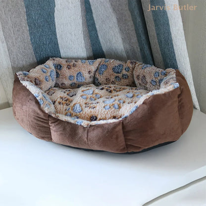 "Soft Plush Pet Bed - Warm Sofa-Style Kennel for Small Dogs & Cats"