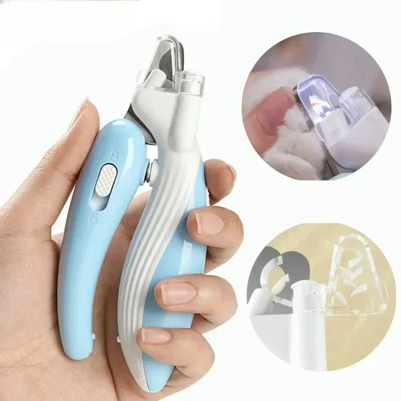 "Professional Pet Nail Clippers with LED Light - Paw Nail Trimmer for Dogs, Cats, and Small Animals"