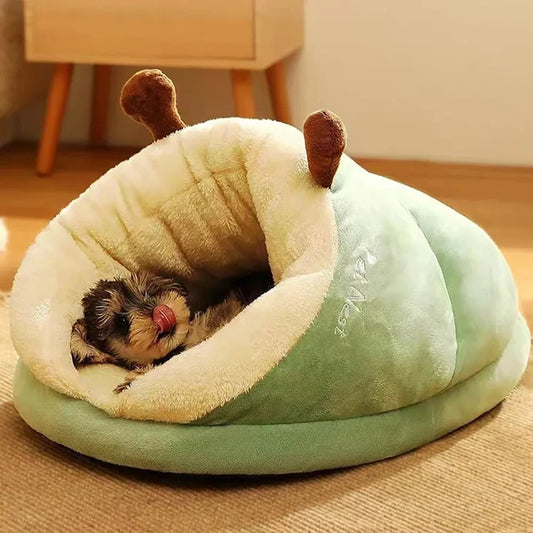 "Adorable Snail-Shaped Warm Pet Bed – Cozy Hideaway for Dogs and Cats"