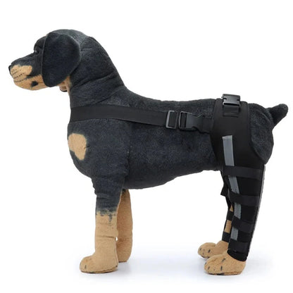 "Reflective Pet Knee Pad Harness - Breathable Joint Wrap for Injury Recovery"