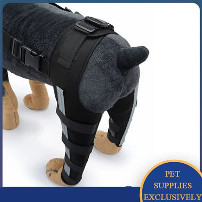 "Reflective Pet Knee Pad Harness - Breathable Joint Wrap for Injury Recovery"