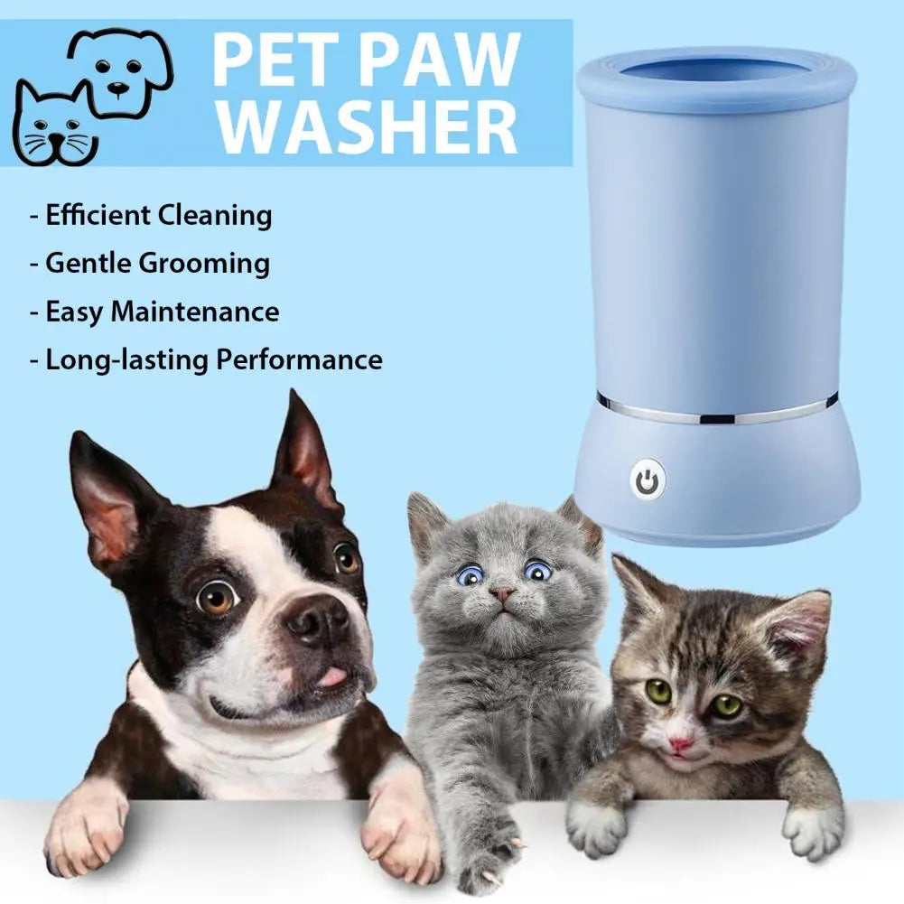 "Automatic Pet Paw Washer - One-Touch Operation for Small & Medium Dogs, Rechargeable Foot Cleaner Cup"