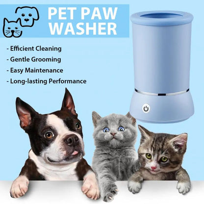 "Automatic Pet Paw Washer - One-Touch Operation for Small & Medium Dogs, Rechargeable Foot Cleaner Cup"