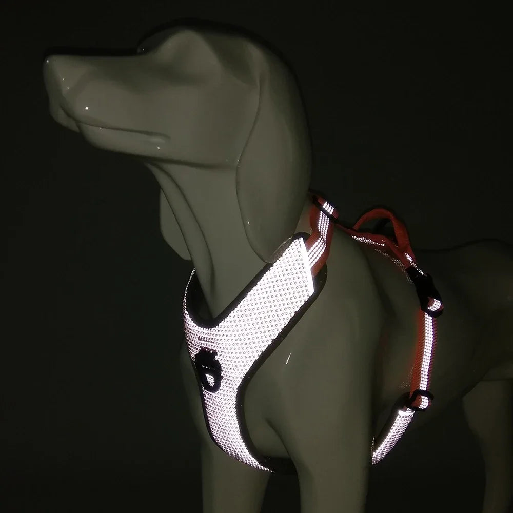 "Reflective Nylon Pet Harness - Anti-Escape Dog Vest for Outdoor Adventures"