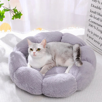 "Flower-Shaped Cozy Pet Bed – Plush, Stylish, and Perfect for Any Space"