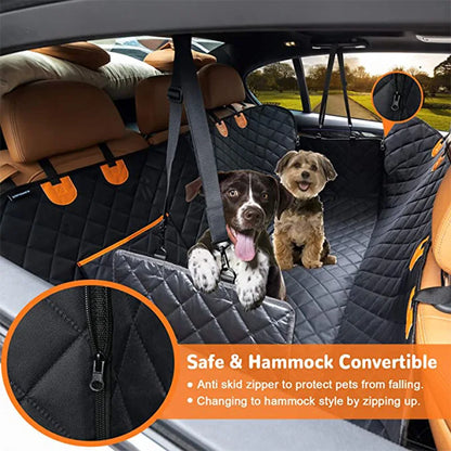 "Waterproof Pet Car Seat Cover & Cargo Liner | Travel Mat and Hammock for Small, Medium, and Large Dogs & Cats"