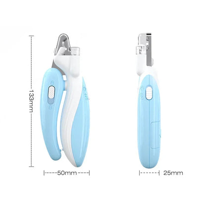 "Professional Pet Nail Clippers with LED Light - Paw Nail Trimmer for Dogs, Cats, and Small Animals"