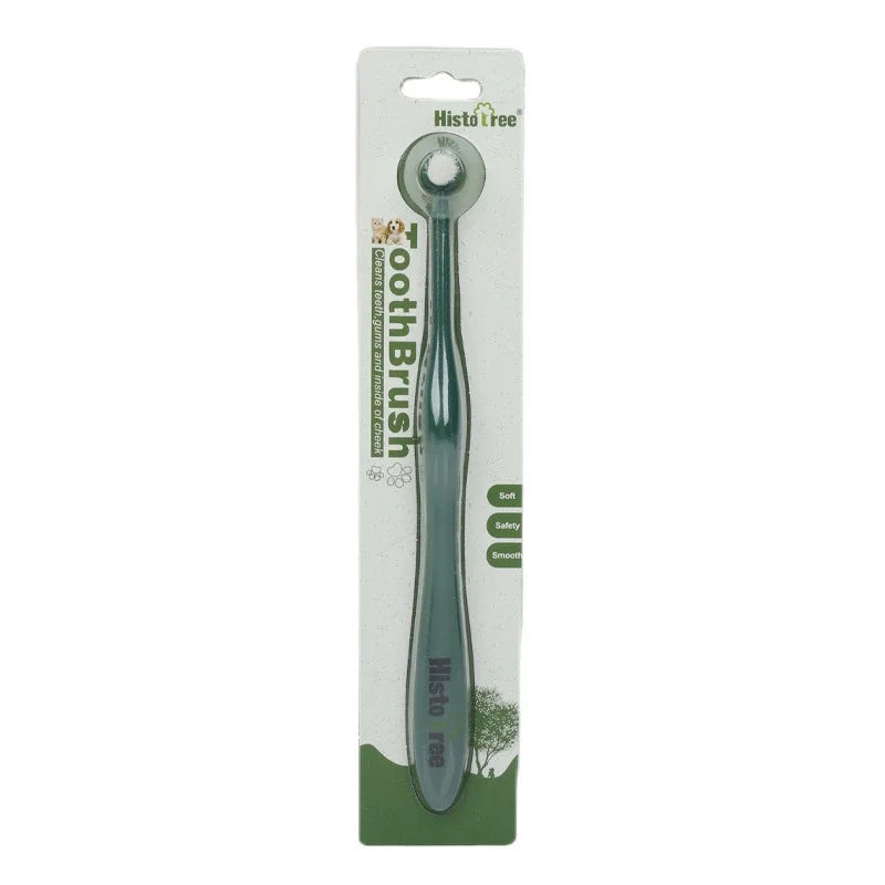 "Pet Green Toothbrush – Soft Tartar Remover & Dental Care Tool for Dogs and Cats"