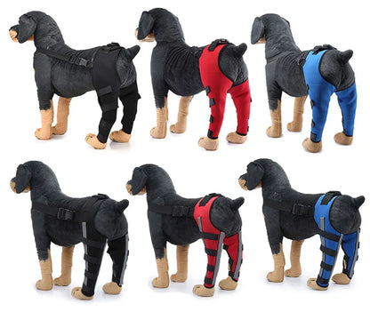 "Reflective Pet Knee Pad Harness - Breathable Joint Wrap for Injury Recovery"