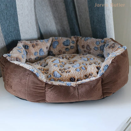 "Soft Plush Pet Bed - Warm Sofa-Style Kennel for Small Dogs & Cats"