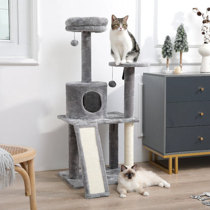 "Cat Tree Condo House with Scratching Post | Climbing Tree for Kittens & Cats | Protects Furniture"