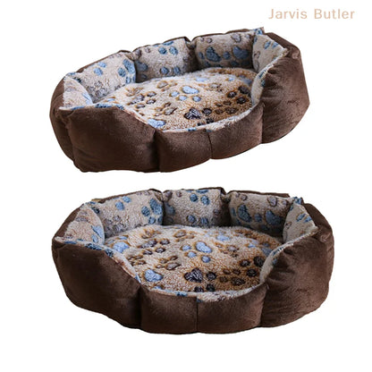 "Soft Plush Pet Bed - Warm Sofa-Style Kennel for Small Dogs & Cats"