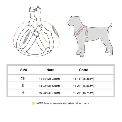 "Personalized Reflective Dog Harness - Soft Nylon Custom Pet Vest for Small & Medium Dogs"