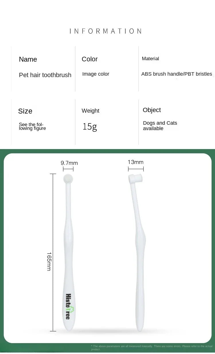 "Pet Green Toothbrush – Soft Tartar Remover & Dental Care Tool for Dogs and Cats"