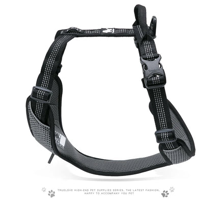 "Reflective Nylon Pet Harness - Anti-Escape Dog Vest for Outdoor Adventures"