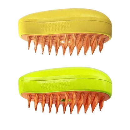 "3-in-1 Electric Pet Grooming Brush - Steam, Massage & Hair Removal"