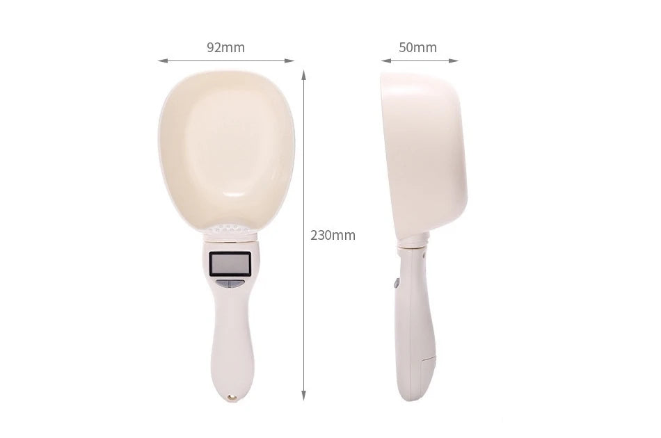 "Digital Measuring Spoon Scale – 800g Capacity LCD Food Scale for Flour, Milk, Coffee, &amp; Pet Food"