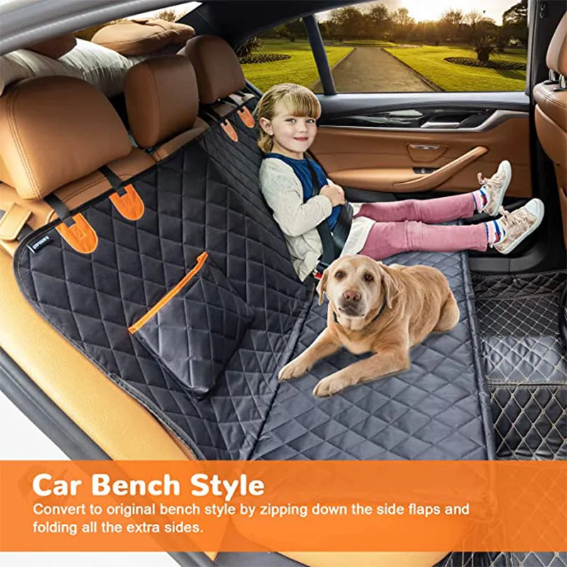 "Waterproof Pet Car Seat Cover & Cargo Liner | Travel Mat and Hammock for Small, Medium, and Large Dogs & Cats"