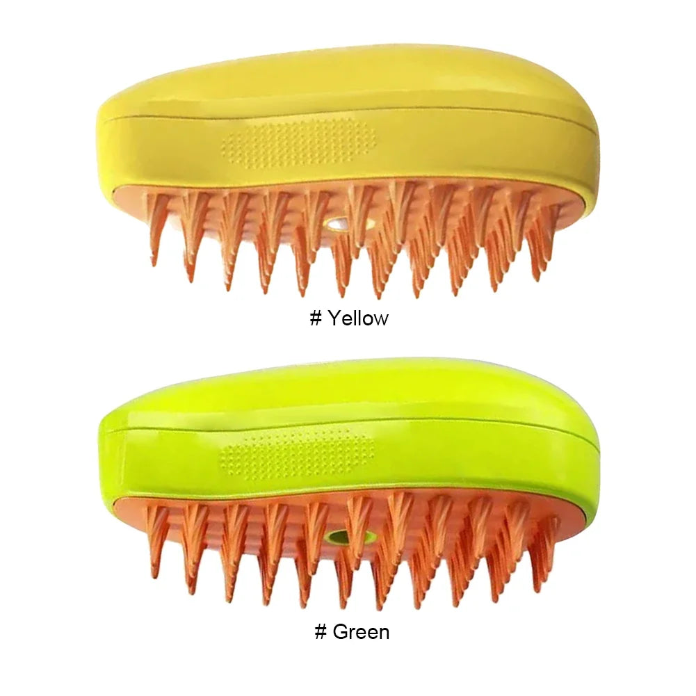 "3-in-1 Electric Pet Grooming Brush - Steam, Massage & Hair Removal"