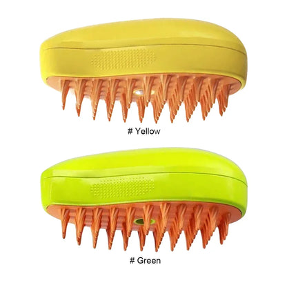 "3-in-1 Electric Pet Grooming Brush - Steam, Massage & Hair Removal"