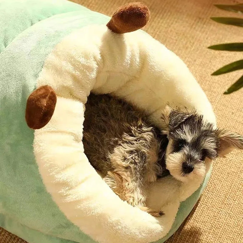 "Adorable Snail-Shaped Warm Pet Bed – Cozy Hideaway for Dogs and Cats"