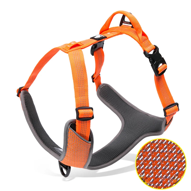 "Reflective Nylon Pet Harness - Anti-Escape Dog Vest for Outdoor Adventures"