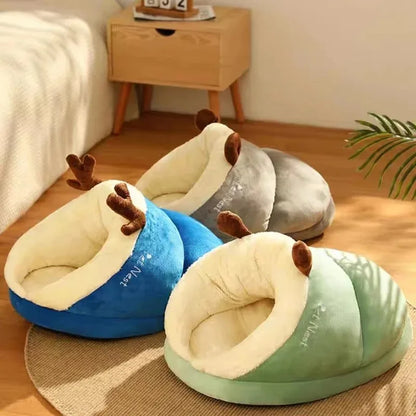 "Adorable Snail-Shaped Warm Pet Bed – Cozy Hideaway for Dogs and Cats"