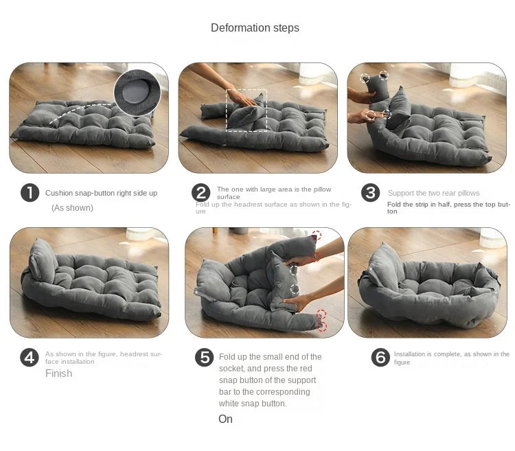 "Multi-Functional Folding Dog Bed - Transformable Kennel, Sofa, and Pet Nest for Cats & Dogs"