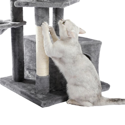 "Cat Tree Condo House with Scratching Post | Climbing Tree for Kittens & Cats | Protects Furniture"