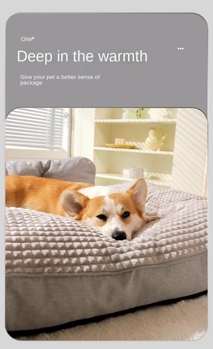 "Four Seasons Dog Mattress - Removable & Washable Pet Bed for Large Dogs, Perfect for All Seasons"