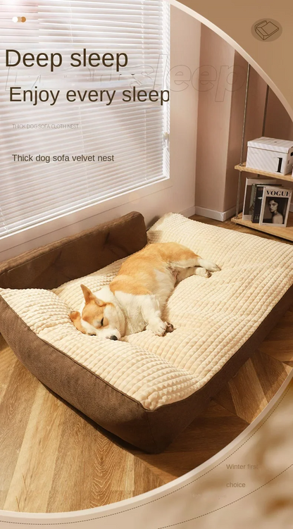 "Four Seasons Dog Mattress - Removable & Washable Pet Bed for Large Dogs, Perfect for All Seasons"