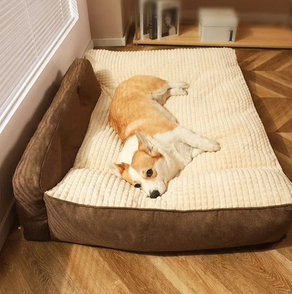 "Four Seasons Dog Mattress - Removable & Washable Pet Bed for Large Dogs, Perfect for All Seasons"