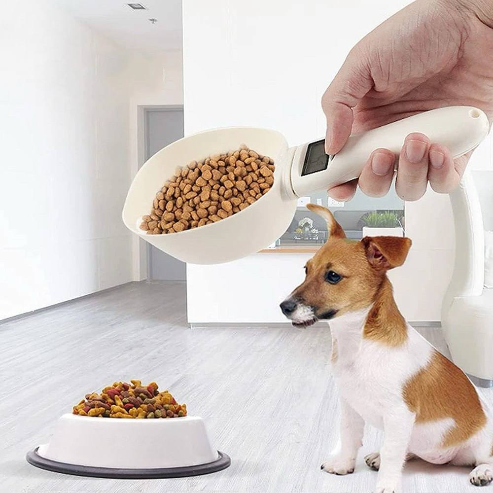 "Digital Measuring Spoon Scale – 800g Capacity LCD Food Scale for Flour, Milk, Coffee, &amp; Pet Food"